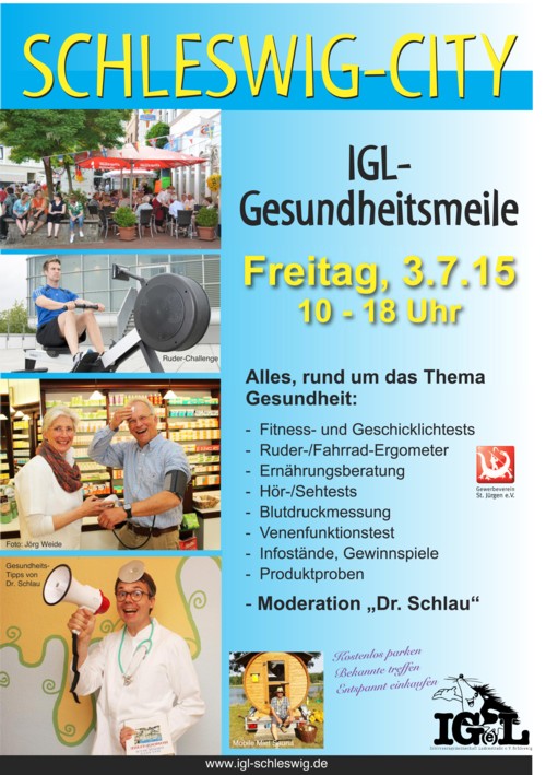 Gesundheitstag Schleswig Interessengemeinschaft Ladenstraße Schleswig IG(e)L mit Dr. Schlau