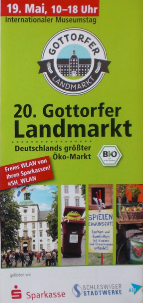 Gottorfer Landmarkt, Deutschlands größter Öko-Markt, ASF, Abfallwirtschaft Schleswig-Flensburg, Sigi Salatkopf die wandernde Biotonne