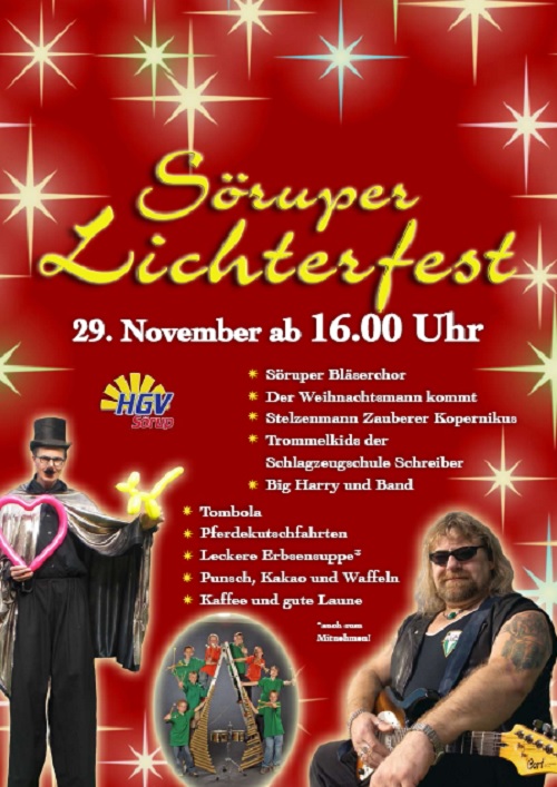 Lichterfest Sörup 2014 mit Stelzenmann Zauberer Kopernikus vom Aktionsbüro Delectatio