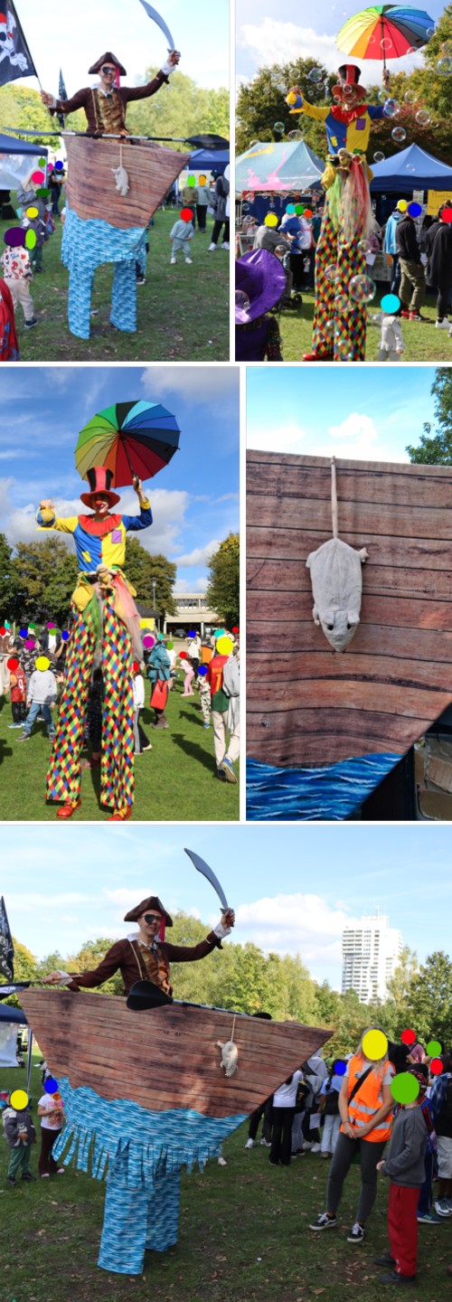 Stadtteilfest Kiel Mettenhof - Stelzenmann Walkingact Walkact Walking-Act Unterhaltungsprogramm Stelzenfiguren Stelzengro�figur